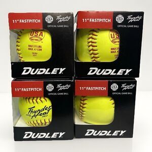Dudley 11” Fast Pitch Softballs Model: 4A144 Compression 375 Lot Of 4 Core:47